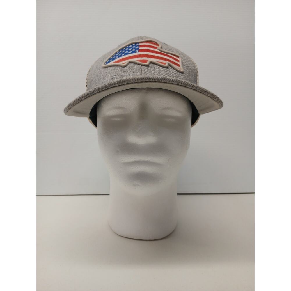 Local Crowns Mesh Trucker (OSFM) Bass Logo Gray Snapback Hat/Cap